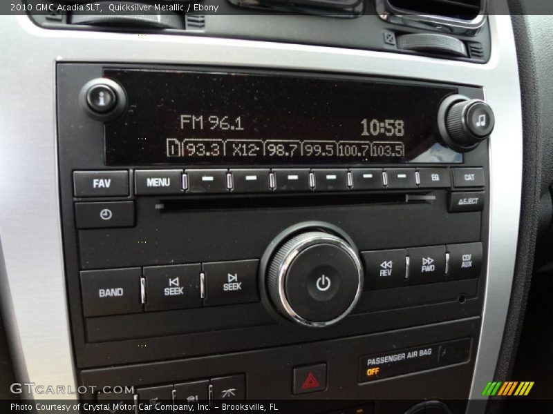 Quicksilver Metallic / Ebony 2010 GMC Acadia SLT