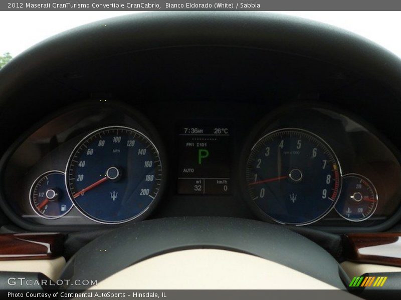 Bianco Eldorado (White) / Sabbia 2012 Maserati GranTurismo Convertible GranCabrio