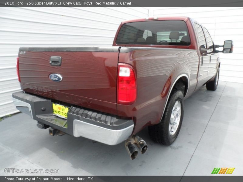 Royal Red Metallic / Camel 2010 Ford F250 Super Duty XLT Crew Cab