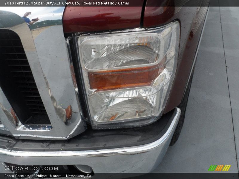 Royal Red Metallic / Camel 2010 Ford F250 Super Duty XLT Crew Cab