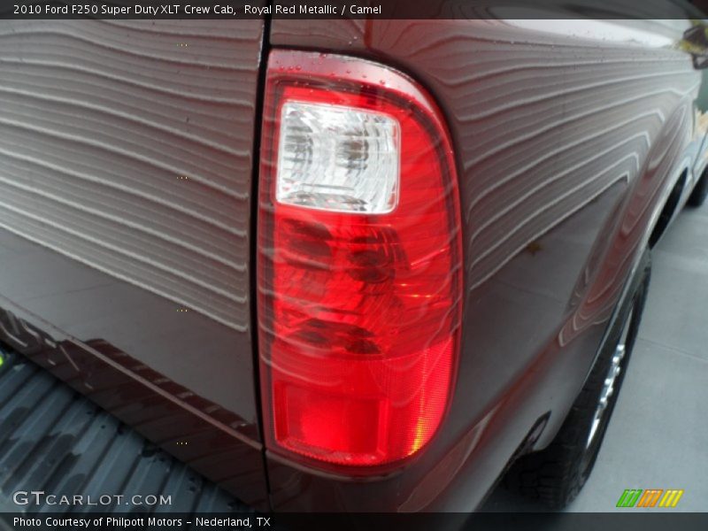 Royal Red Metallic / Camel 2010 Ford F250 Super Duty XLT Crew Cab