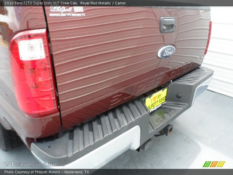 Royal Red Metallic / Camel 2010 Ford F250 Super Duty XLT Crew Cab