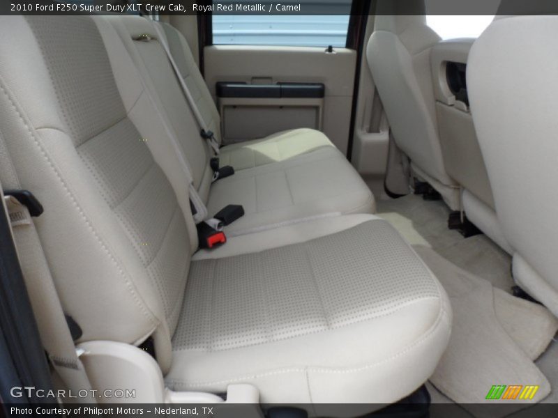 Royal Red Metallic / Camel 2010 Ford F250 Super Duty XLT Crew Cab