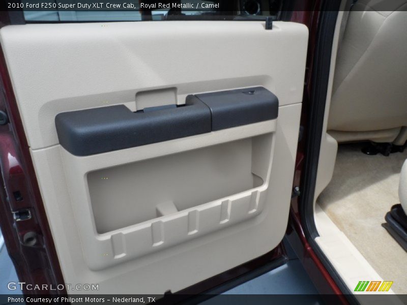 Royal Red Metallic / Camel 2010 Ford F250 Super Duty XLT Crew Cab