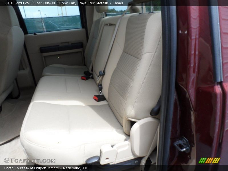 Royal Red Metallic / Camel 2010 Ford F250 Super Duty XLT Crew Cab