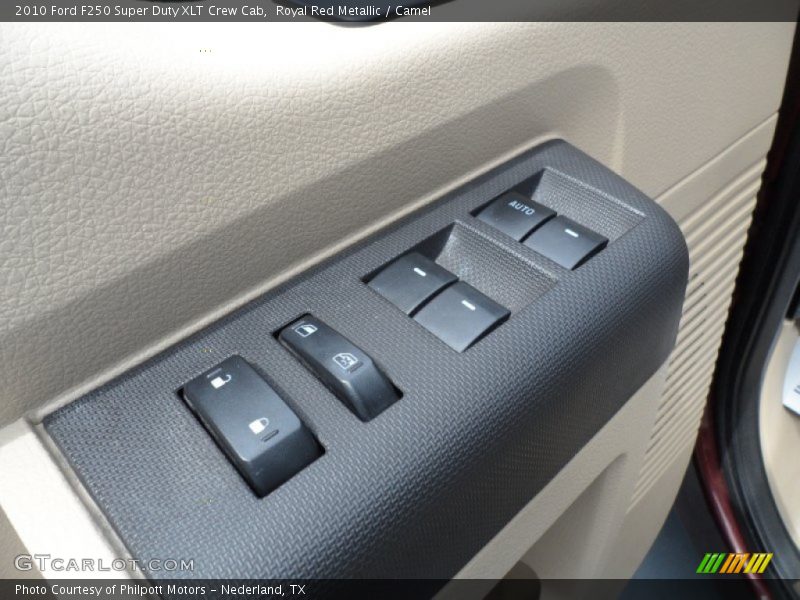 Royal Red Metallic / Camel 2010 Ford F250 Super Duty XLT Crew Cab