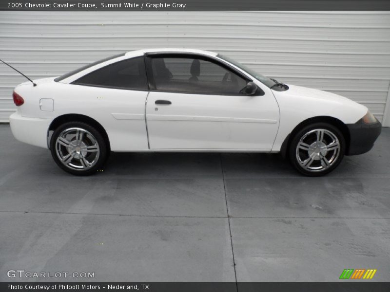 Summit White / Graphite Gray 2005 Chevrolet Cavalier Coupe