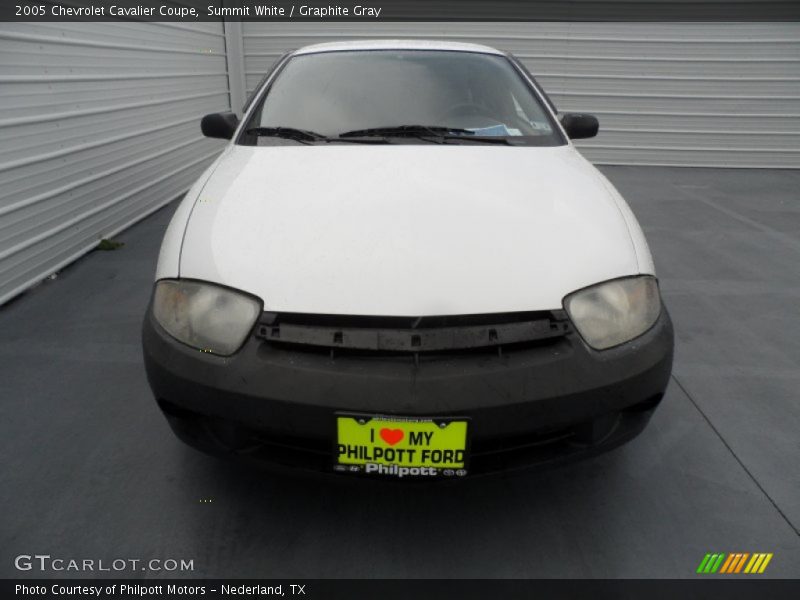 Summit White / Graphite Gray 2005 Chevrolet Cavalier Coupe