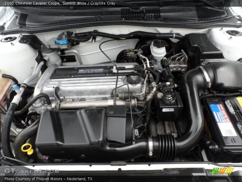 Summit White / Graphite Gray 2005 Chevrolet Cavalier Coupe