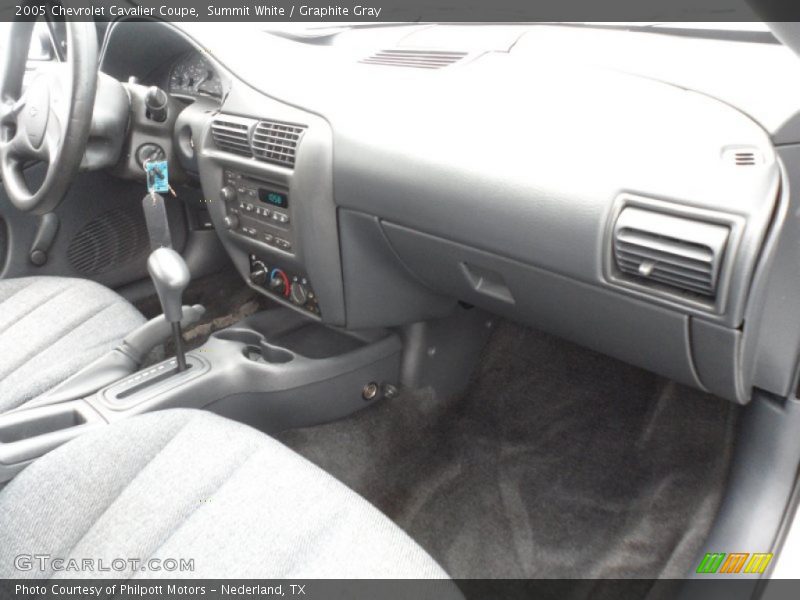 Summit White / Graphite Gray 2005 Chevrolet Cavalier Coupe