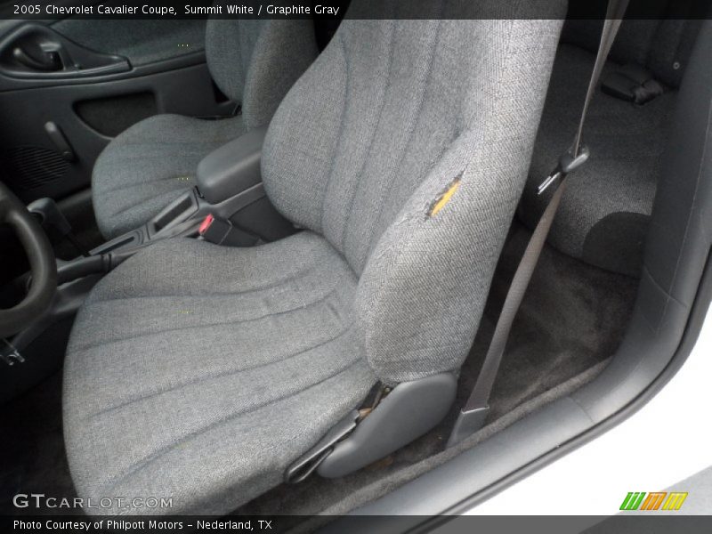 Summit White / Graphite Gray 2005 Chevrolet Cavalier Coupe