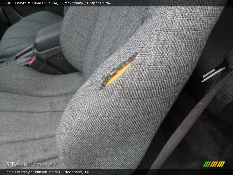 Summit White / Graphite Gray 2005 Chevrolet Cavalier Coupe
