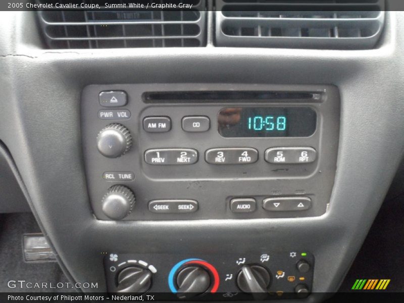 Summit White / Graphite Gray 2005 Chevrolet Cavalier Coupe