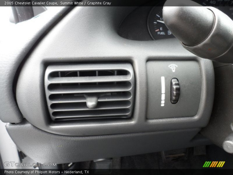 Summit White / Graphite Gray 2005 Chevrolet Cavalier Coupe