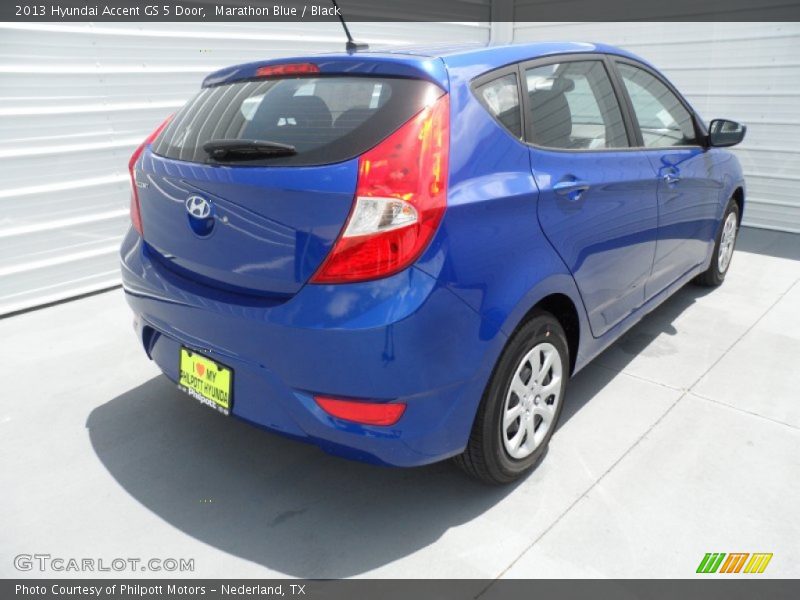 Marathon Blue / Black 2013 Hyundai Accent GS 5 Door