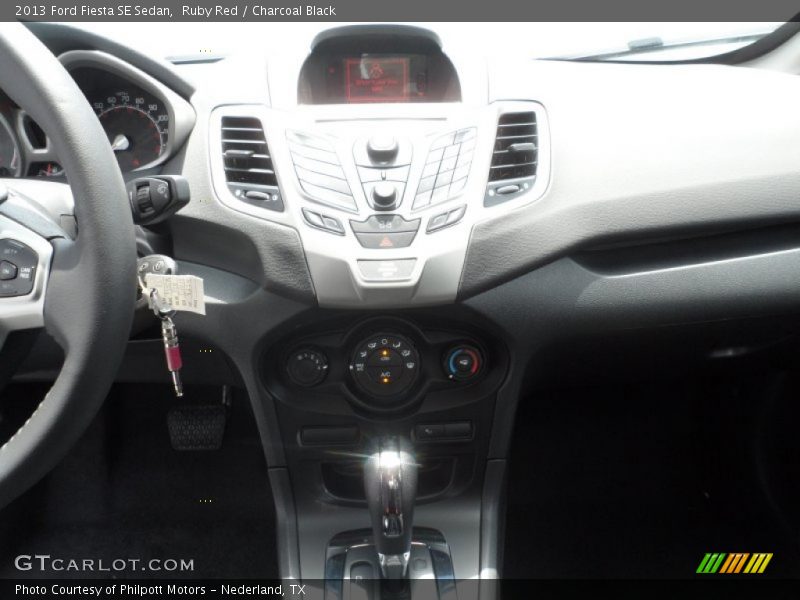 Ruby Red / Charcoal Black 2013 Ford Fiesta SE Sedan