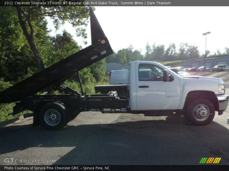 Summit White / Dark Titanium 2012 Chevrolet Silverado 3500HD WT Regular Cab 4x4 Stake Truck