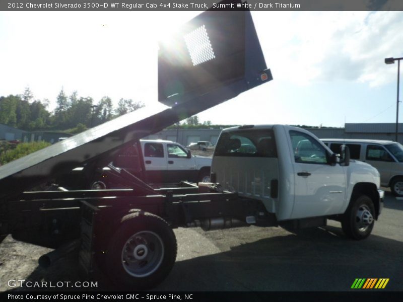 Summit White / Dark Titanium 2012 Chevrolet Silverado 3500HD WT Regular Cab 4x4 Stake Truck