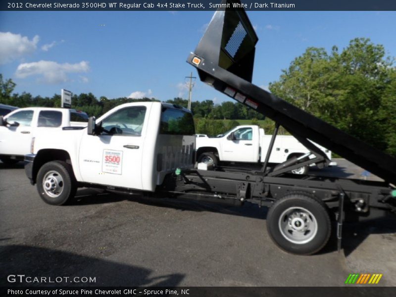 Summit White / Dark Titanium 2012 Chevrolet Silverado 3500HD WT Regular Cab 4x4 Stake Truck