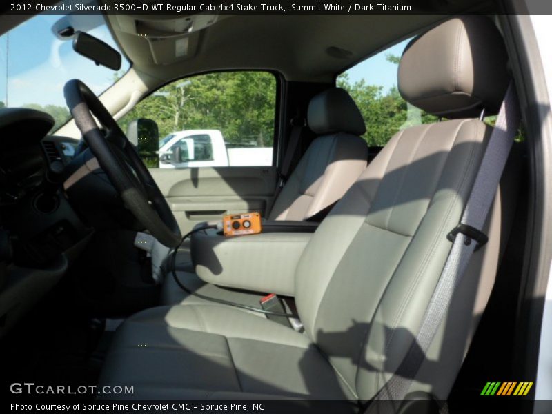 Summit White / Dark Titanium 2012 Chevrolet Silverado 3500HD WT Regular Cab 4x4 Stake Truck