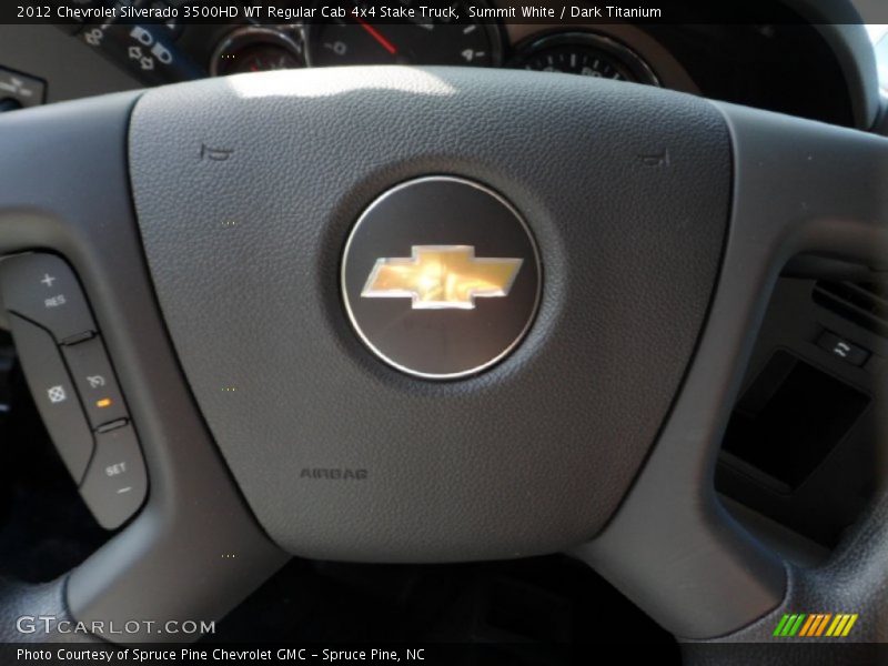 Summit White / Dark Titanium 2012 Chevrolet Silverado 3500HD WT Regular Cab 4x4 Stake Truck