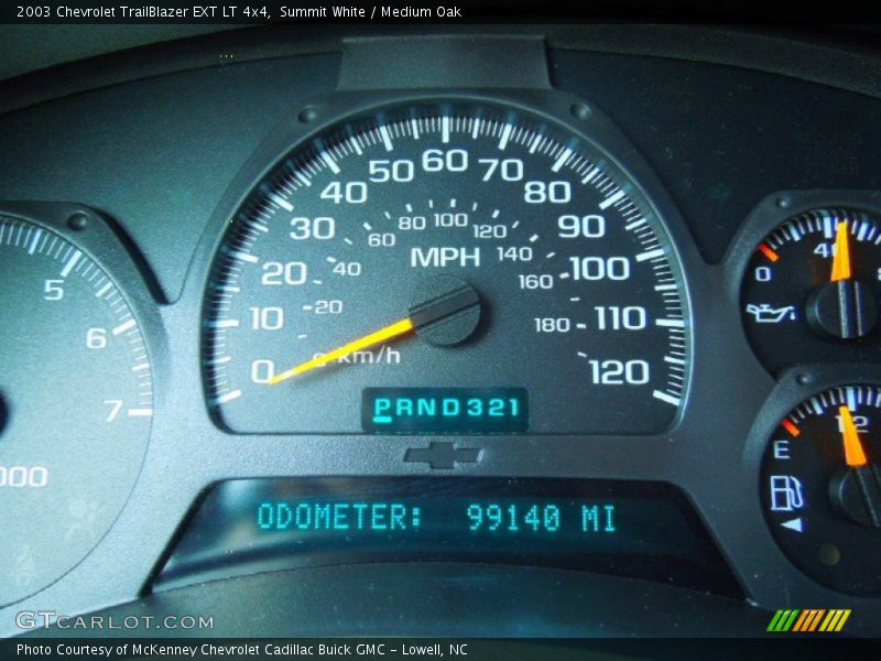 Summit White / Medium Oak 2003 Chevrolet TrailBlazer EXT LT 4x4