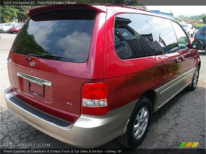 Ruby Red Metallic / Beige 2005 Kia Sedona EX