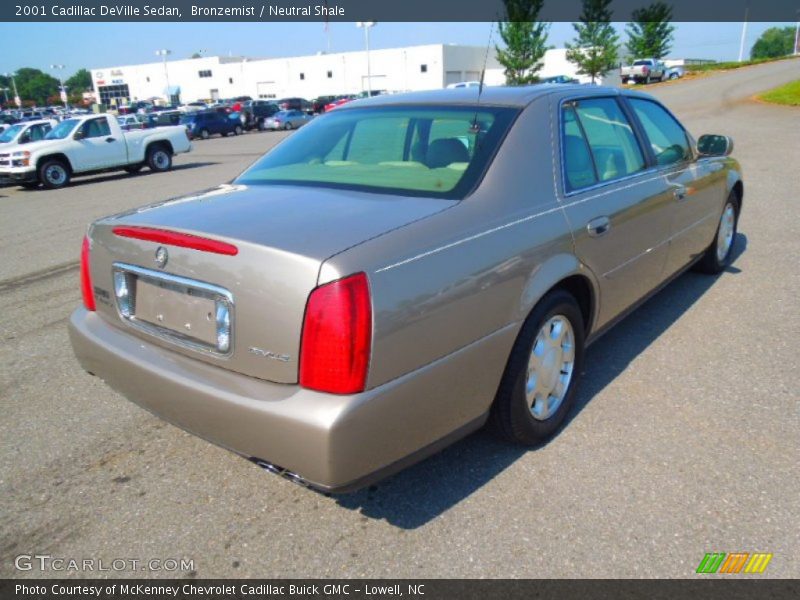 Bronzemist / Neutral Shale 2001 Cadillac DeVille Sedan