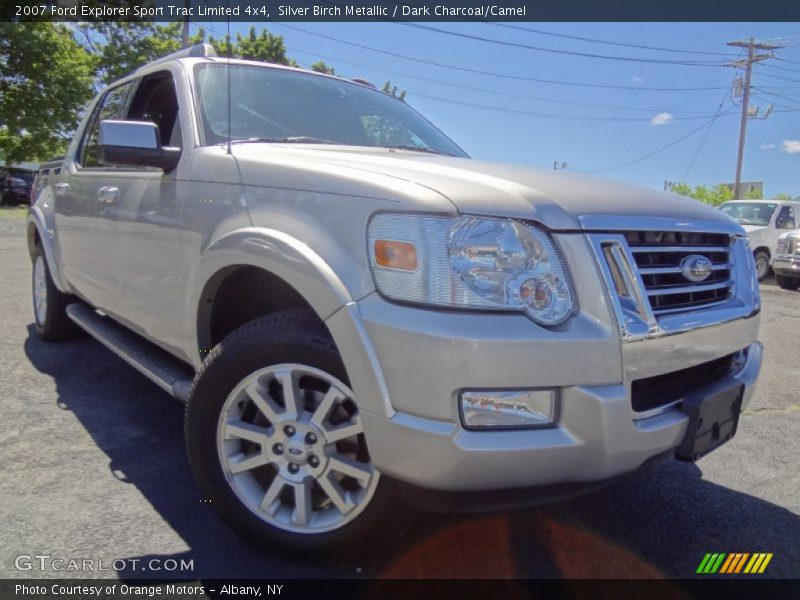 Silver Birch Metallic / Dark Charcoal/Camel 2007 Ford Explorer Sport Trac Limited 4x4