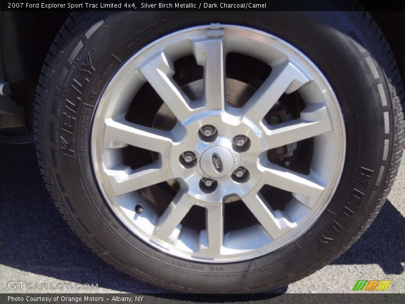 Silver Birch Metallic / Dark Charcoal/Camel 2007 Ford Explorer Sport Trac Limited 4x4