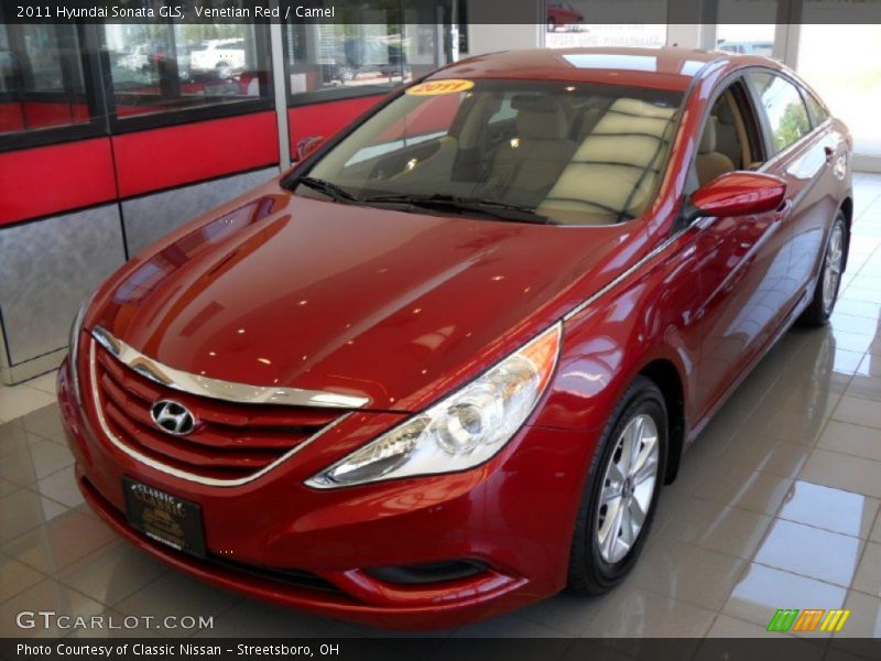 Venetian Red / Camel 2011 Hyundai Sonata GLS