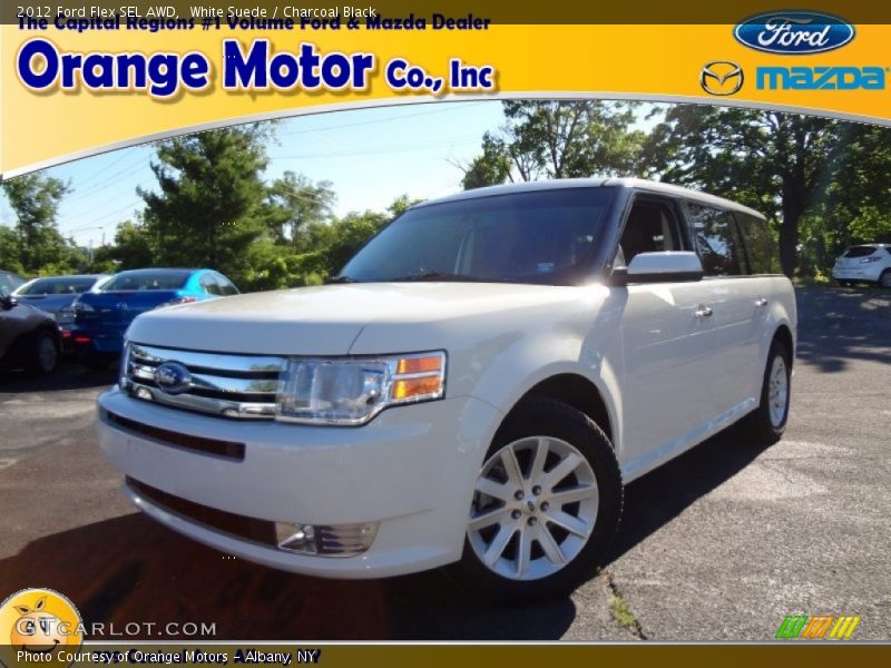 White Suede / Charcoal Black 2012 Ford Flex SEL AWD