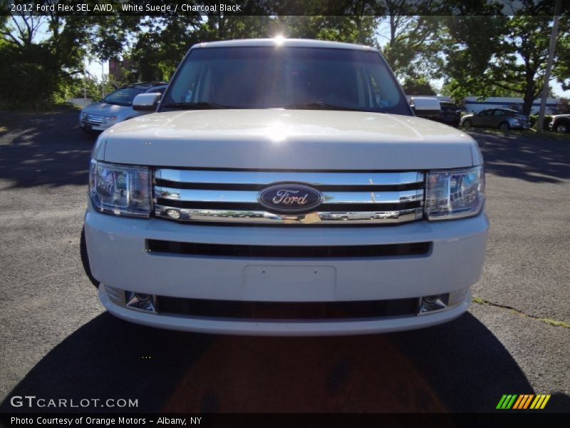 White Suede / Charcoal Black 2012 Ford Flex SEL AWD
