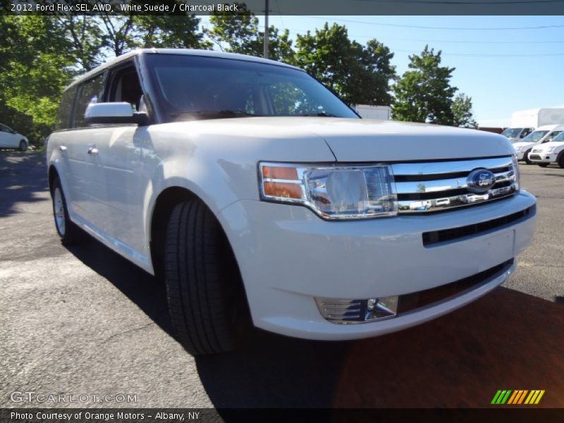 White Suede / Charcoal Black 2012 Ford Flex SEL AWD