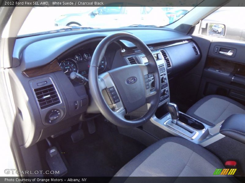 White Suede / Charcoal Black 2012 Ford Flex SEL AWD