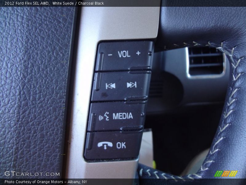White Suede / Charcoal Black 2012 Ford Flex SEL AWD