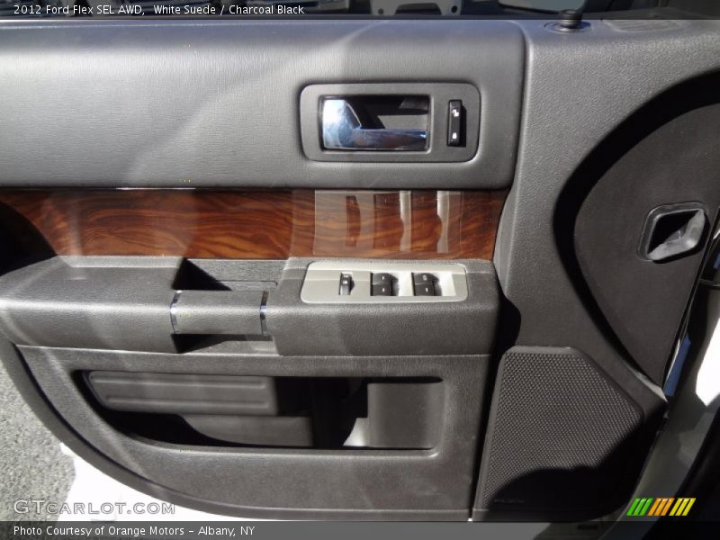 White Suede / Charcoal Black 2012 Ford Flex SEL AWD