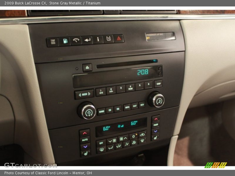 Stone Gray Metallic / Titanium 2009 Buick LaCrosse CX