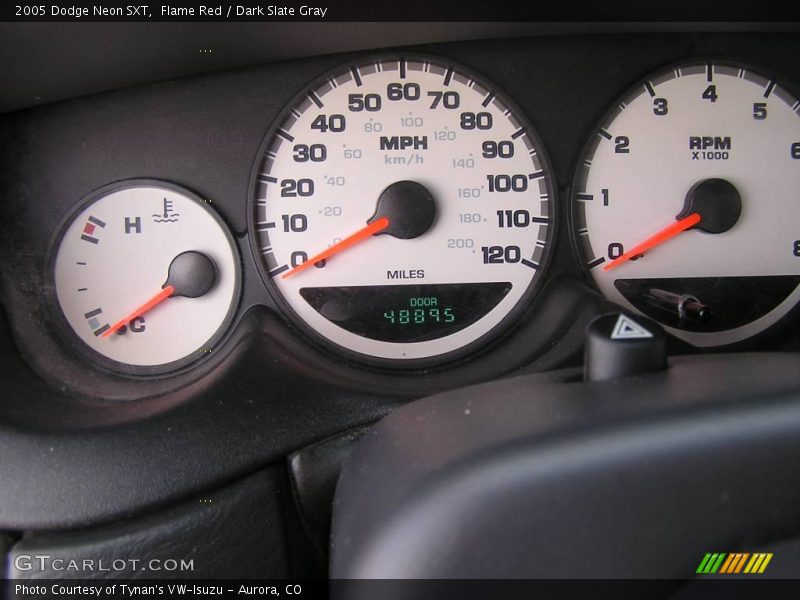 Flame Red / Dark Slate Gray 2005 Dodge Neon SXT