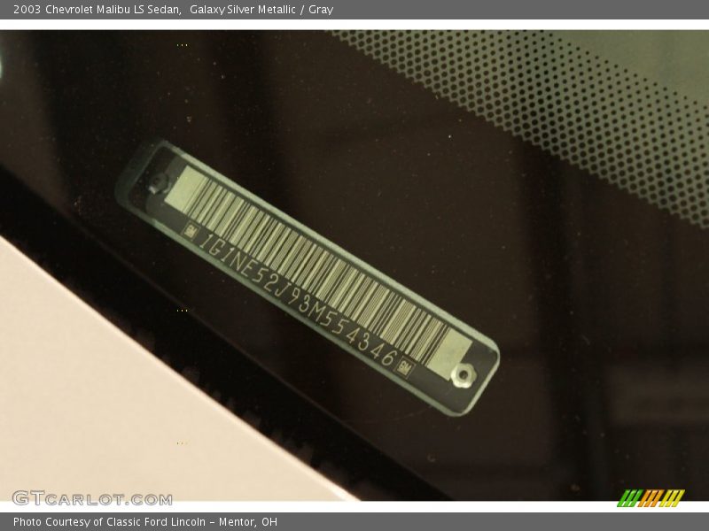 Galaxy Silver Metallic / Gray 2003 Chevrolet Malibu LS Sedan