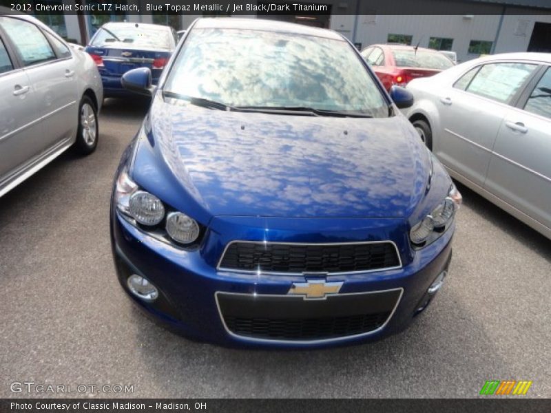 Blue Topaz Metallic / Jet Black/Dark Titanium 2012 Chevrolet Sonic LTZ Hatch