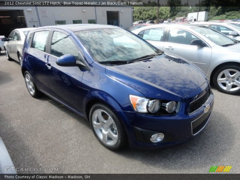 Blue Topaz Metallic / Jet Black/Dark Titanium 2012 Chevrolet Sonic LTZ Hatch