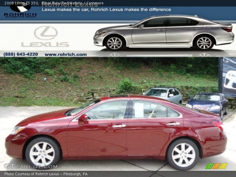 Royal Ruby Red Metallic / Cashmere 2008 Lexus ES 350