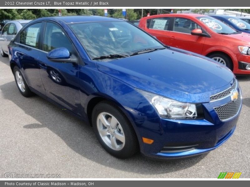 Blue Topaz Metallic / Jet Black 2012 Chevrolet Cruze LT