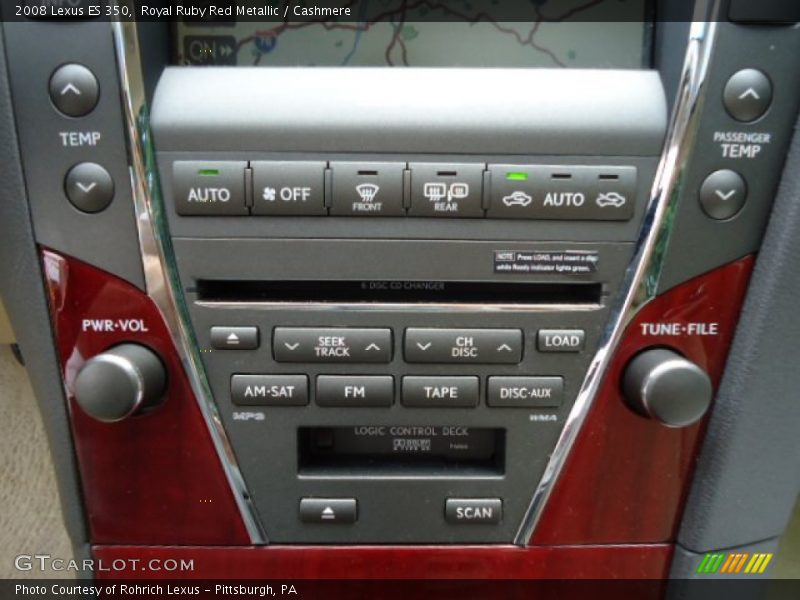 Royal Ruby Red Metallic / Cashmere 2008 Lexus ES 350