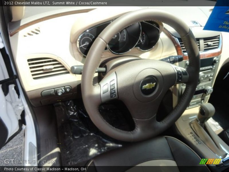 Summit White / Cocoa/Cashmere 2012 Chevrolet Malibu LTZ