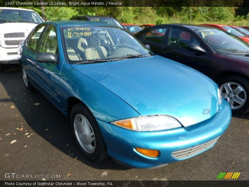 Bright Aqua Metallic / Neutral 1997 Chevrolet Cavalier LS Sedan