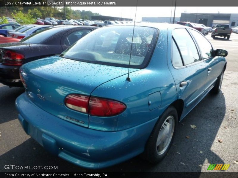 Bright Aqua Metallic / Neutral 1997 Chevrolet Cavalier LS Sedan