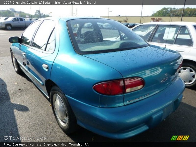Bright Aqua Metallic / Neutral 1997 Chevrolet Cavalier LS Sedan
