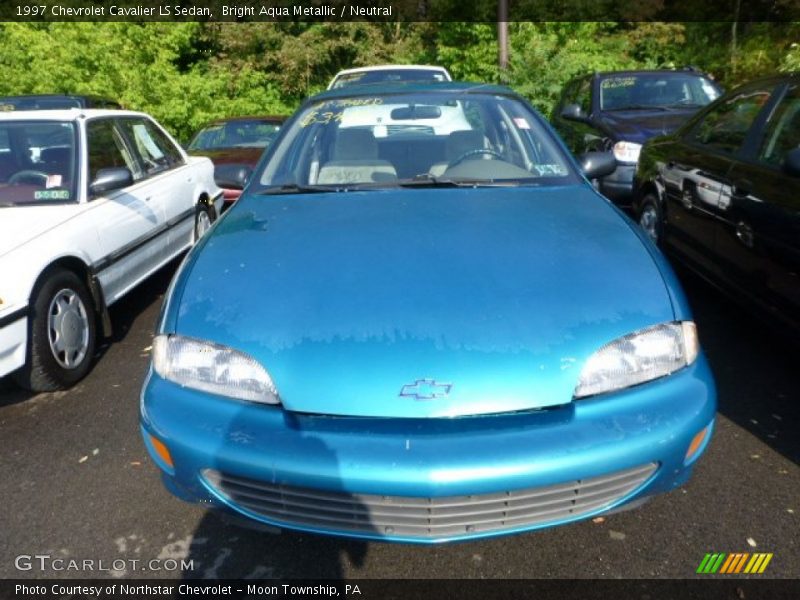 Bright Aqua Metallic / Neutral 1997 Chevrolet Cavalier LS Sedan